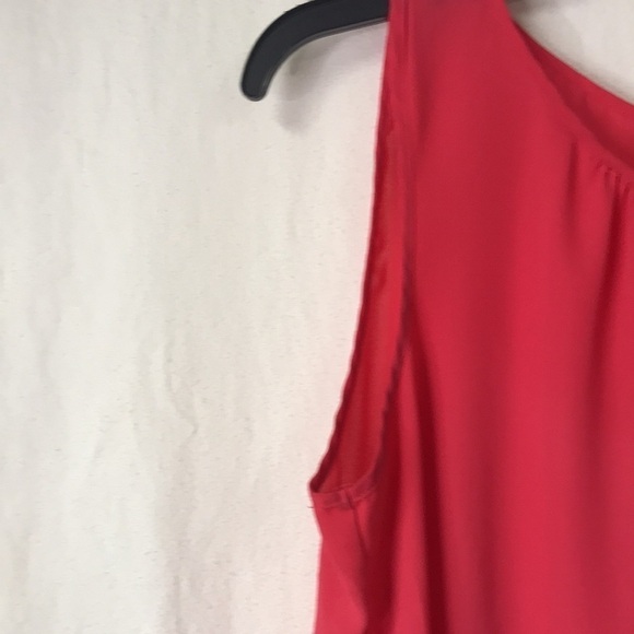 APT 9 Women’s Sleeveless Tank Blouse Hot Pink Size L Lightweight Slinky Summer - Picture 3 of 11